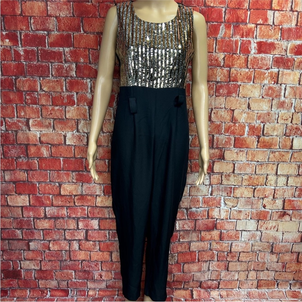 Lavander Vintage‎ Black Crepe Jumpsuit